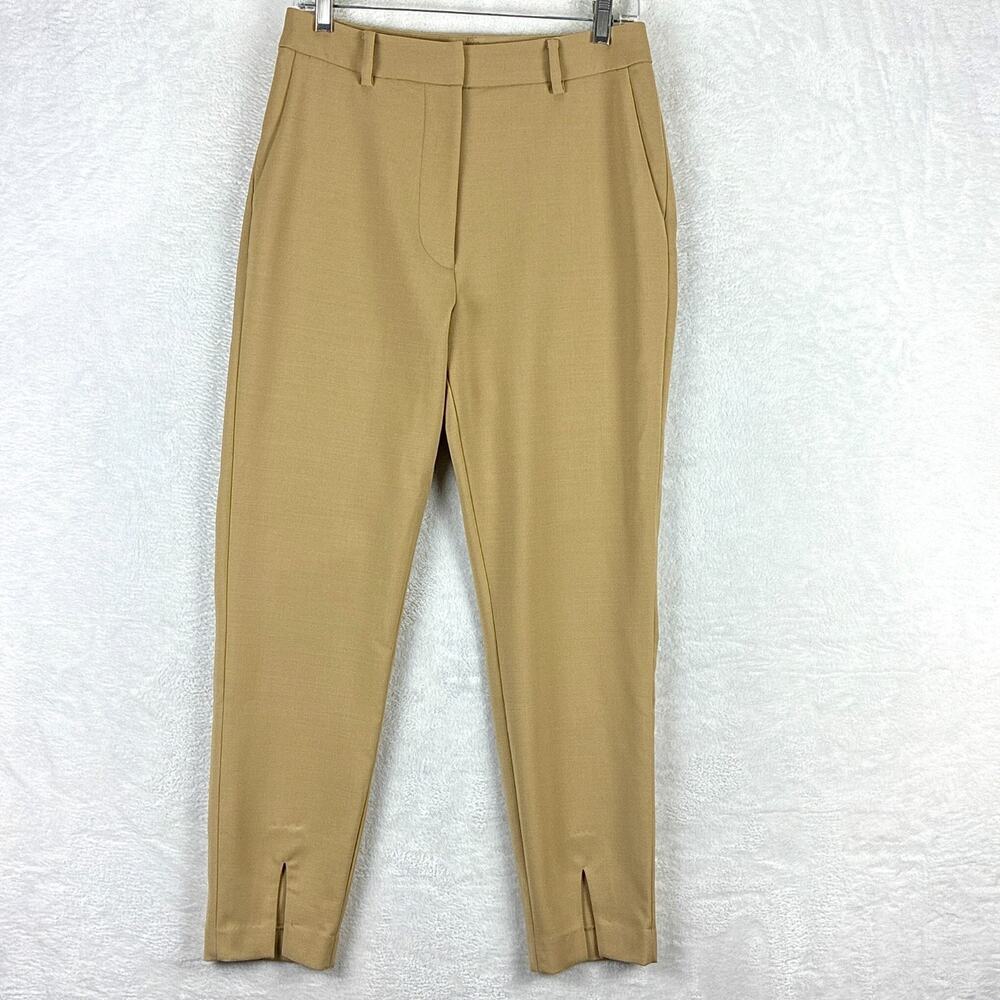 Anine Bing Pants Women 38 (8) Tan Ophelia Wool Trousers Preppy Baddie Career